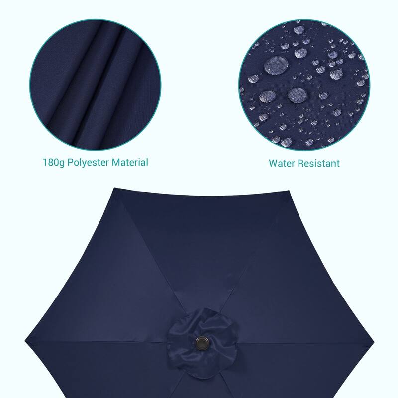 Bonosuki 7.5-foot Waterproof Sunshade Canopy Patio Umbrella