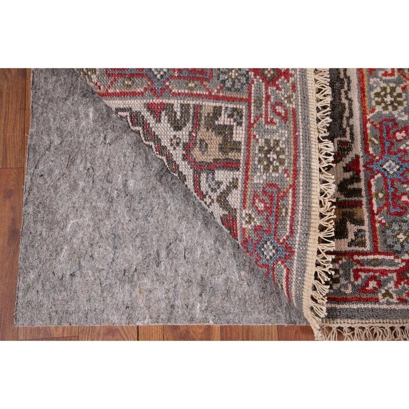 Gray Heriz Serapi Indian Accent Rug Hand-Knotted Oriental Wool Carpet - 2'1" x 3'1"