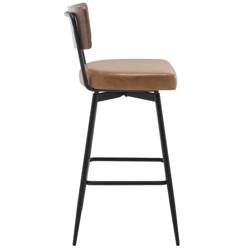 Faux Leather Upholstered Swivel Counter/Bar Stools Set of 2/3/4