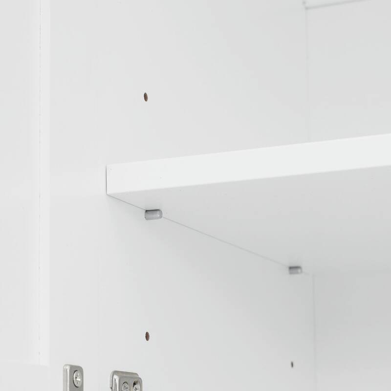 71.6" Free-Standing Bathroom Vanity with 2 Damping-Hinge Doors, 3 Drawers (Including 1 Deep Drawer), and Adjustable Shelves