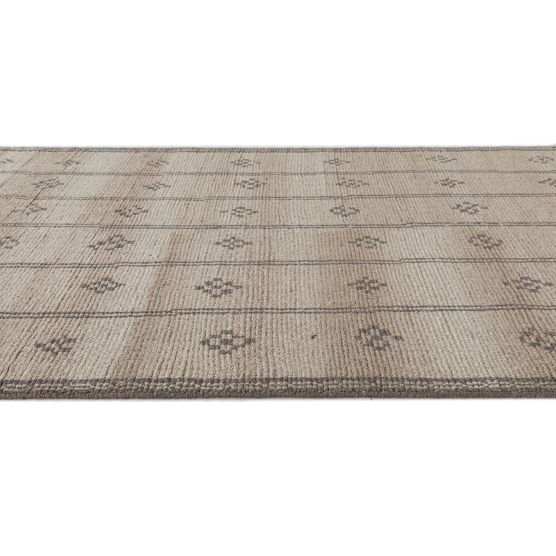 Terra by Obeetee Mesa Morrocan Stripe Beige Rug