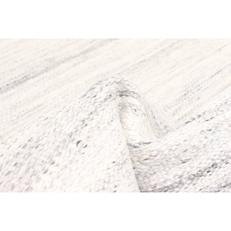 ECARPETGALLERY Flat-Weave Ankara FW Ivory Wool Kilim - 5'2 x 7'10