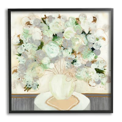 Stupell Whimsical Abstract Floral Arrangement Playful Flower Still Life Framed Wall Art
