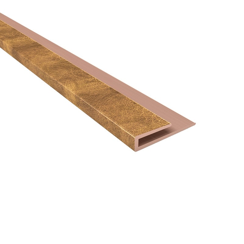 FASÄDE 47 in. Decorative Vinyl J Trim in Antique Bronze (5 Pack) - 5 Pack