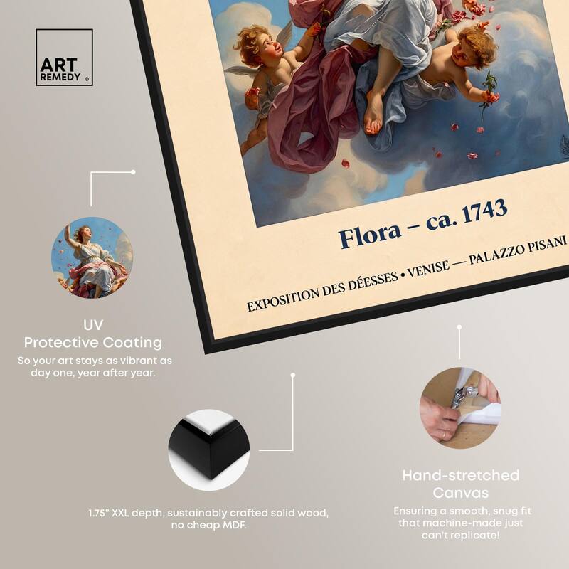 Goddess of Flowers in Flight Canvas by Art Remedy