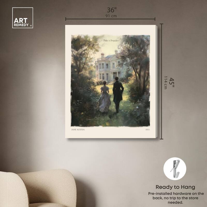 Pride and Prejudice Scene Canvas by Art Remedy, Gallery Wrapped