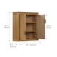 preview thumbnail 25 of 44, Teamson Home Hatteras 22 in. W 2-Door Wall Cabinet with Rattan Inlay Doors, Bathroom Wall Storage, Small Bathroom Organizer