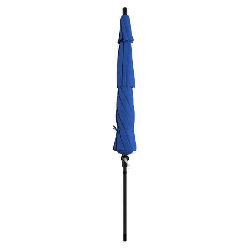 California Umbrella 11' Rd. Alum/Fiberglass Rib Market Umb,Crank Lift/Collar Tilt, Dbl Wind Vent, Black Finish, Olefin Fabric