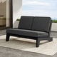 preview thumbnail 49 of 136, Outdoor Teak Wood Waterproof Armless Chair Loveseat with Cushions 2 CHAIRS - Dark Gray/Loveseat Separate