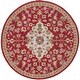 preview thumbnail 11 of 11, SAFAVIEH Handmade Blossom Asdis French Country Wool Rug 6' Round - Red/Ivory - Round