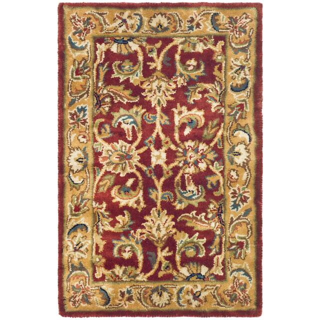 SAFAVIEH Handmade Classic Clotilda Traditional Oriental Wool Rug - 2' x 3' - Rust/Camel
