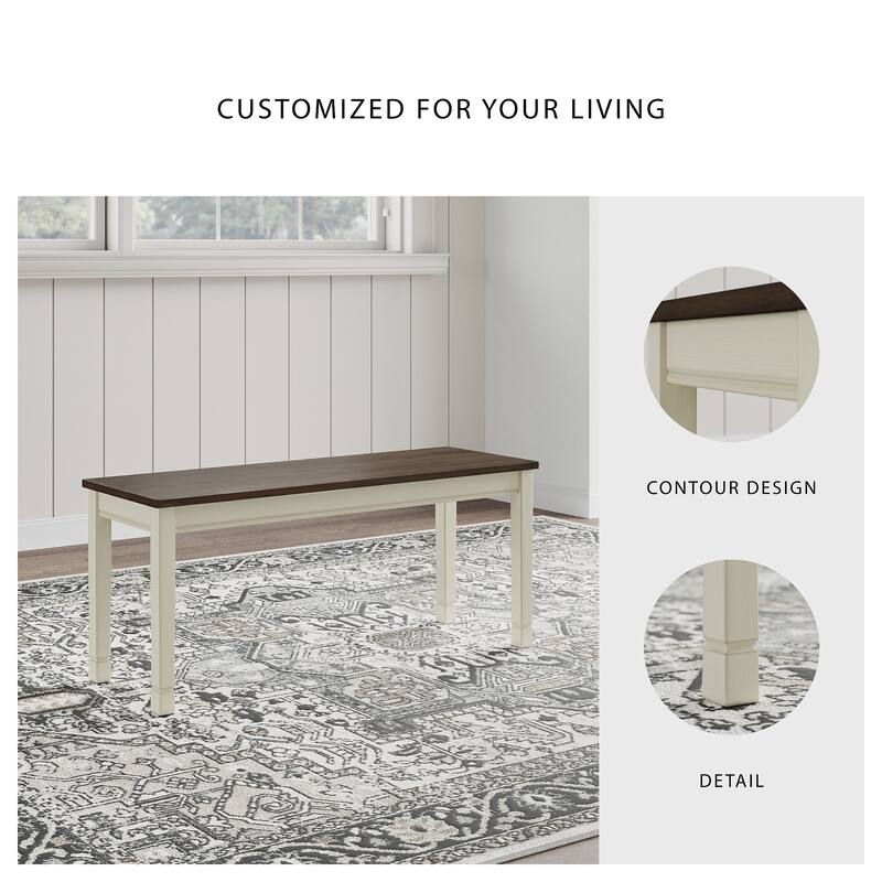 Signature Design by Ashley 'Whitesburg' Dining Room Bench - 42" W x 14" D x 17.88" H