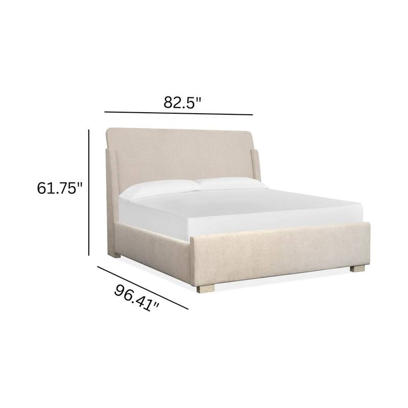 Magnussen Home Lorelei Misty Cloud Upholstered Sleigh Bed