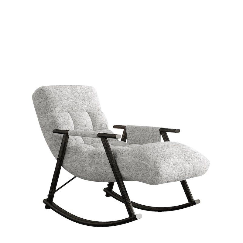 42.2" Velvet High Back Rocking Chair