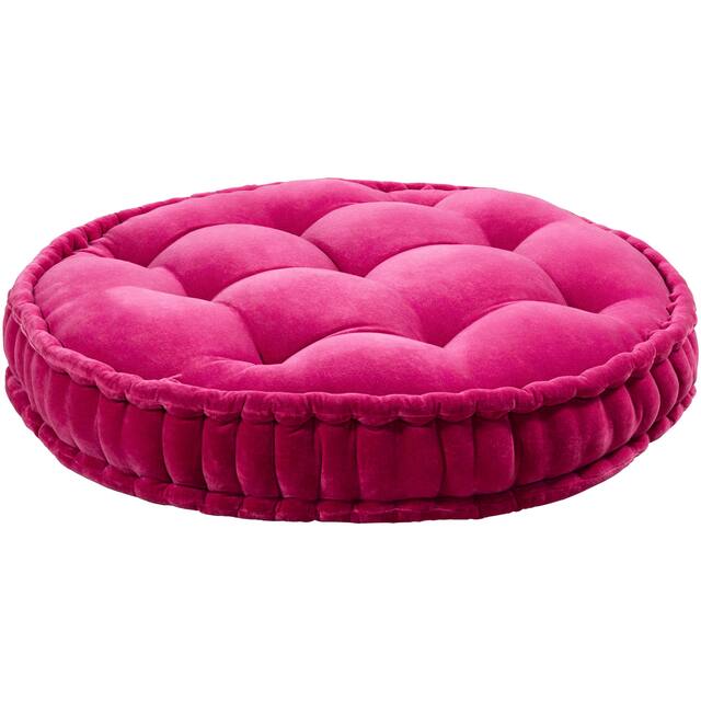 The Curated Nomad Atlanta Deep Button Tufted Velvet Floor Pillow