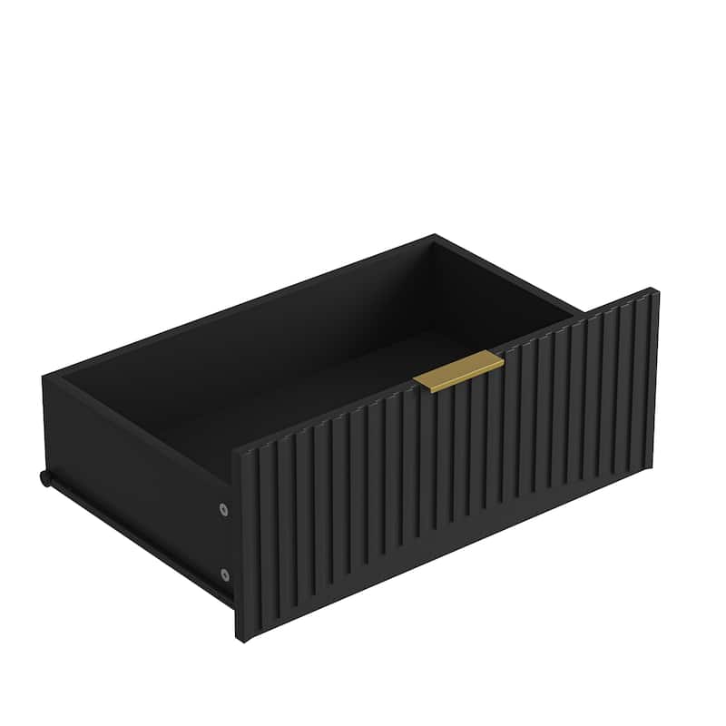 Modern 6-Drawer Dresser with Wavy Patterns, Chest of Drawers for Bedroom, Living Room & Entryway