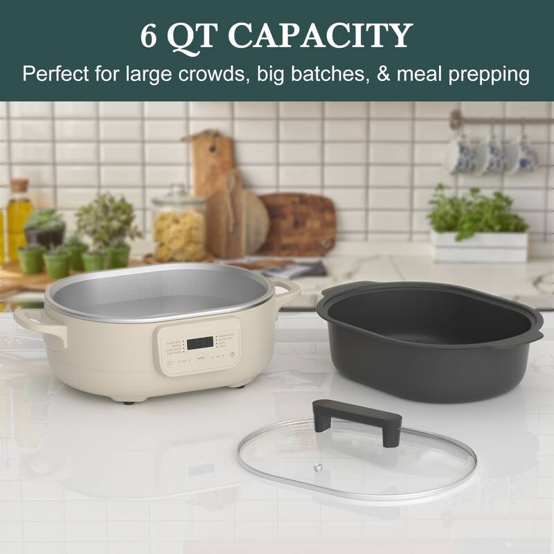 Magnifique Multipurpose Programmable Slow Cooker for Oats, Rice, Braise, Sear