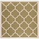 SAFAVIEH Courtyard Kathy Indoor/ Outdoor Waterproof Patio Backyard Rug - 7'1 x 7'1 Square - Green/Beige