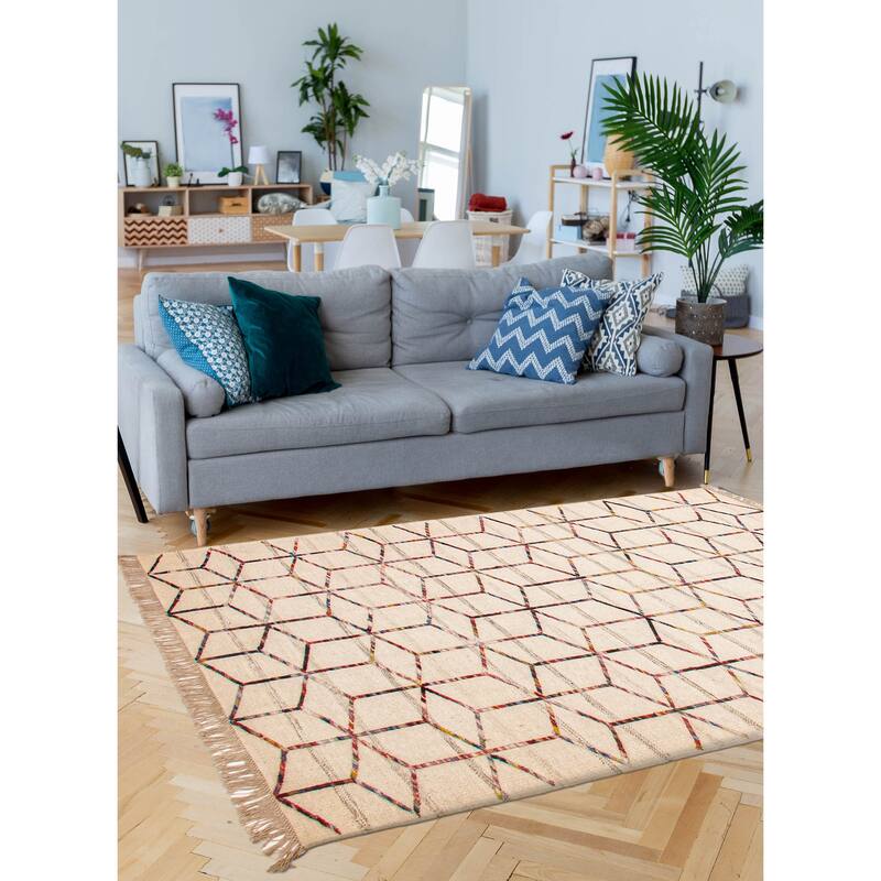 Marrakech Cream Kilim 5'1" x 8'0" - 5'1 x 8'0