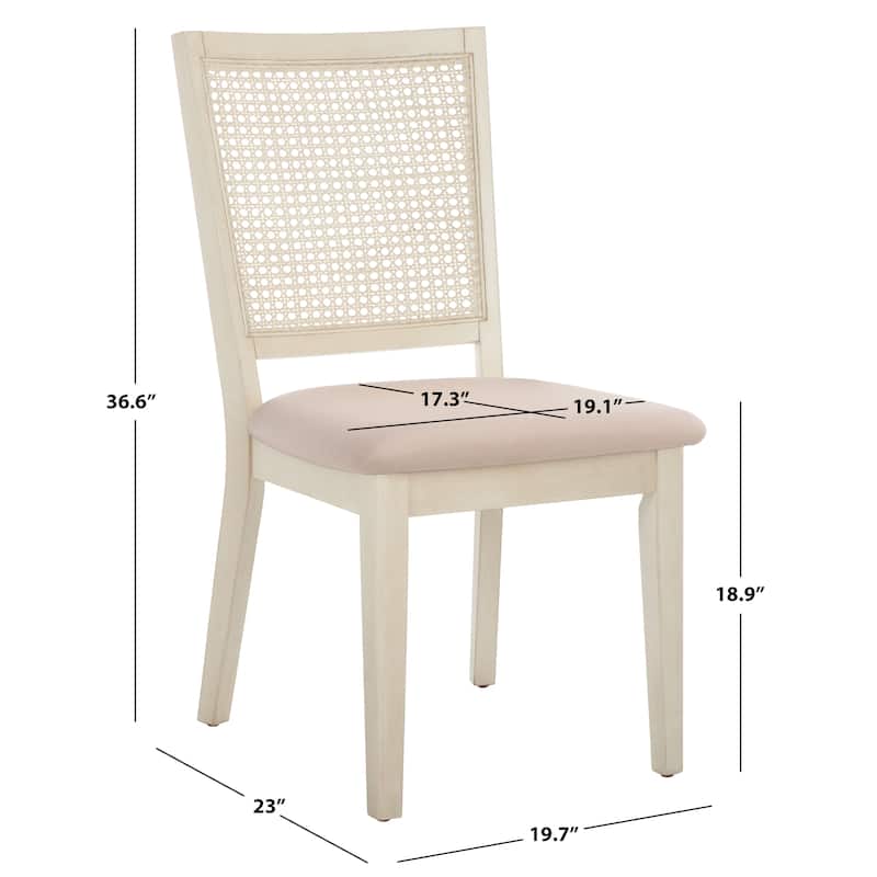 SAFAVIEH Elia Farmhouse Dining Chair (Set of 2) - 20 In. W x 23 In. D x 37 In. H - 20Wx23Dx37H