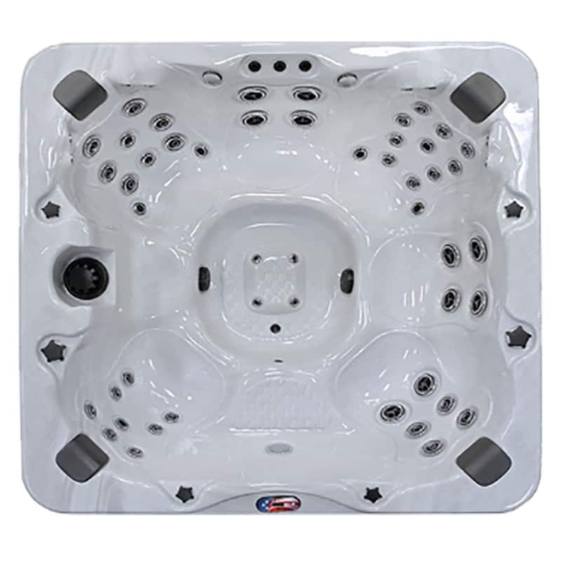 7-Person 56-Jet Premium Acrylic Bench Hot Tub with Bluetooth System