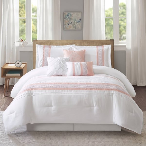 slide 2 of 34, Nanshing Krystel 7 Piece Boho Chic Comforter Set Pink - California King