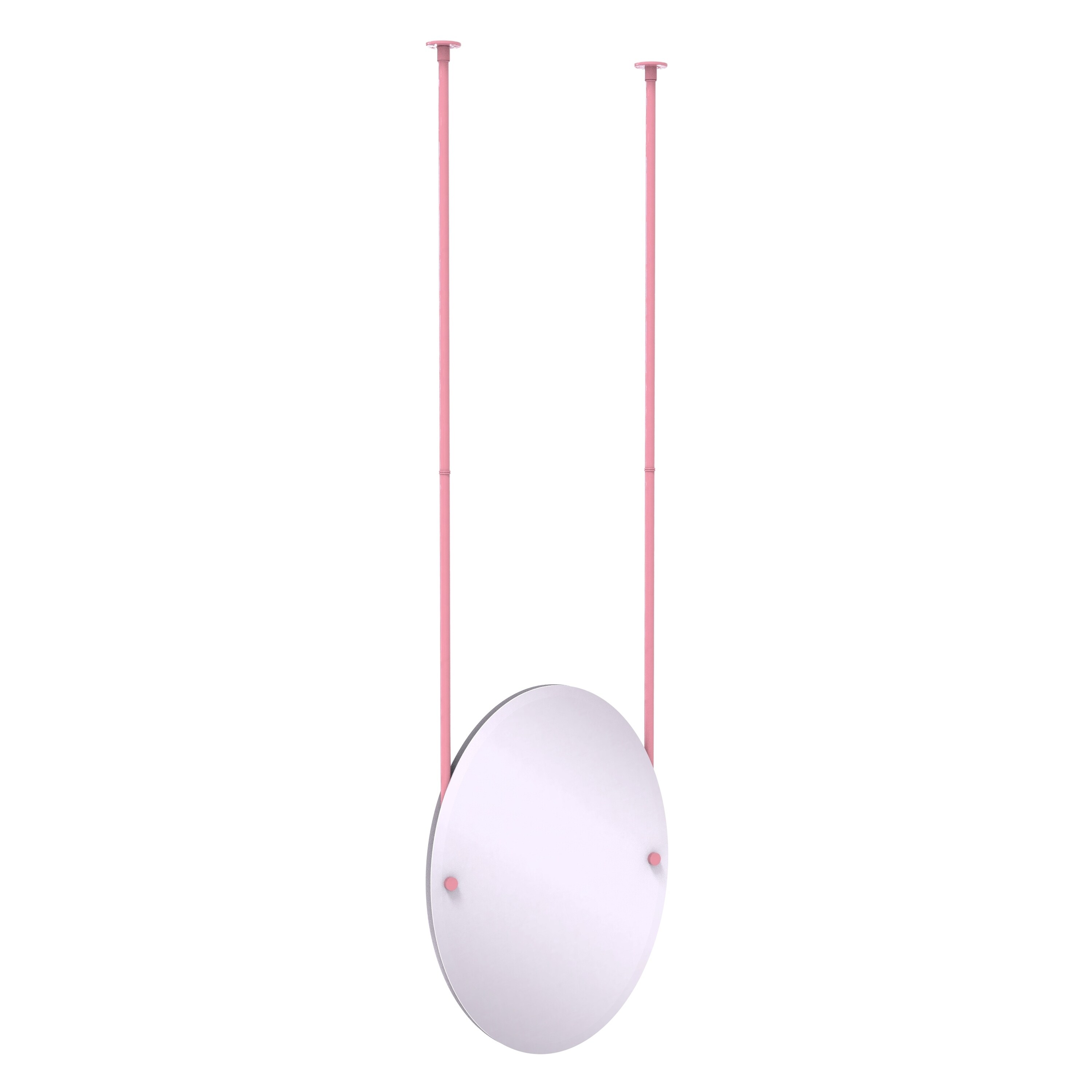 Allied Brass Frameless Oval Ceiling Hung Mirror with Beveled Edge