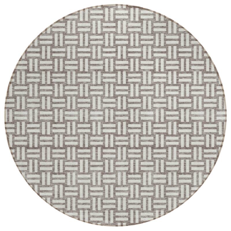 HomeRoots Geometric Transitional Rectangle Outdoor Rug