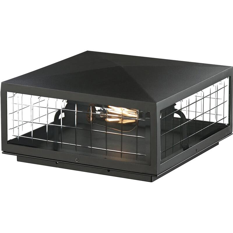 Maxim 30690CL Magnus 2 Light 7" Tall Deck Lantern - Black