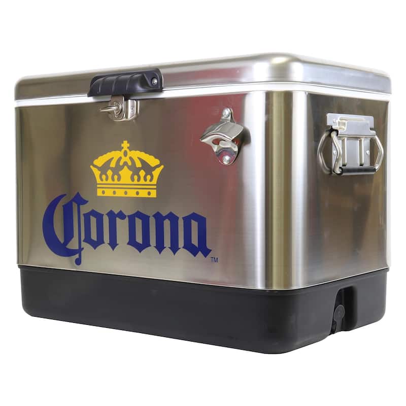 Corona Ice Chest Cooler with Bottle Opener, 51L (54 qt), 85 Cans Bed