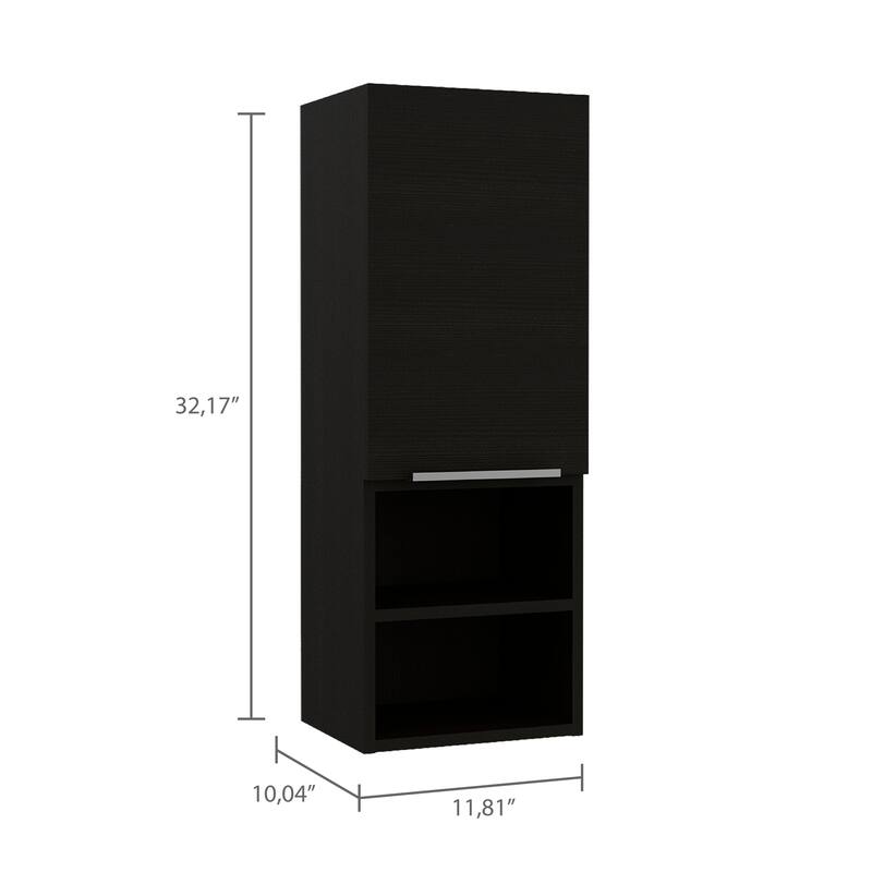 Rectangle 2-Shelf Medicine Cabinet - Wenge