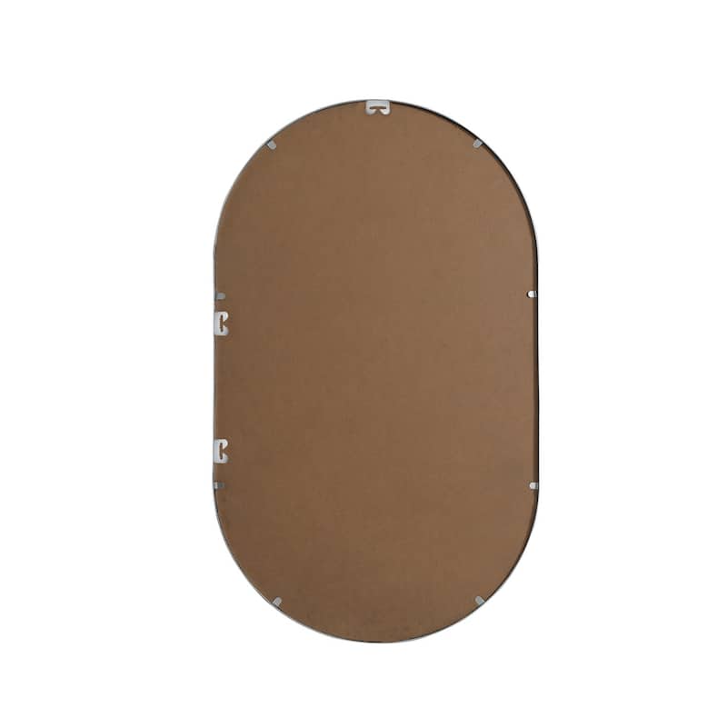 Indigo Home Metal Frame Oval Mirror 24x40 Inch