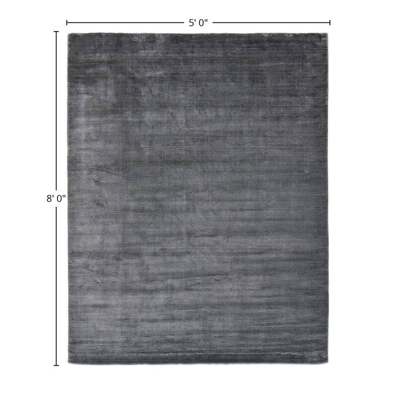 Overton Handmade Modern Contemporary Solid Area Rug