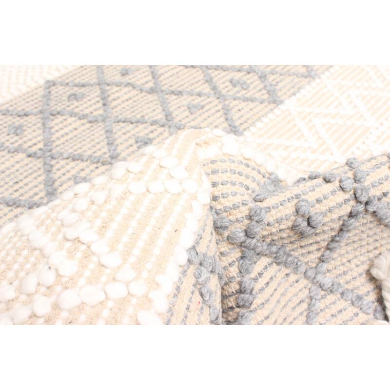 ECARPETGALLERY Braid weave Sienna Tan Wool Rug - 5'1 x 7'6