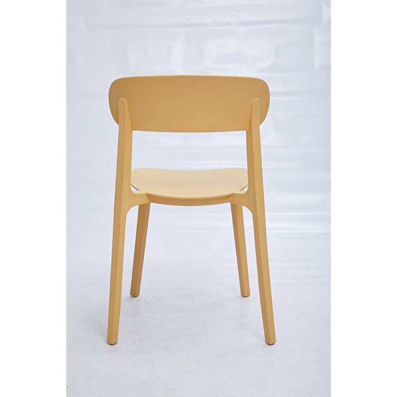 Midcentury Fiberglass Intensified Plastic Side Chair, Stackable, Set of 4