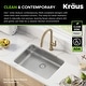 preview thumbnail 41 of 87, KRAUS Dex Stainless Steel Single Bowl Undermount Kitchen Bar Sink