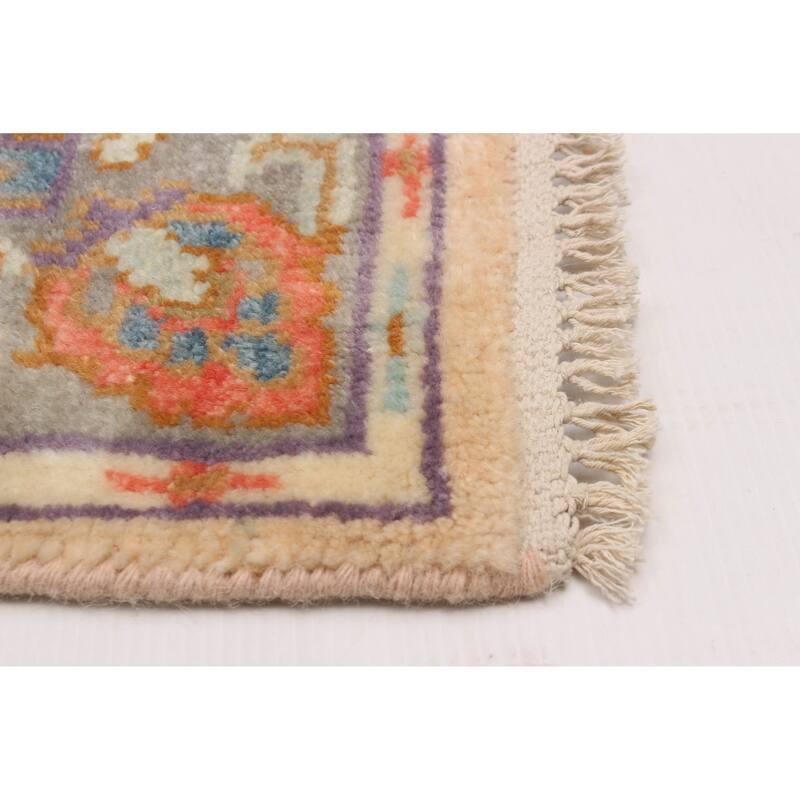 ECARPETGALLERY Hand-knotted Modern Oushak Light Brown Wool Rug - 2'5 x 7'11