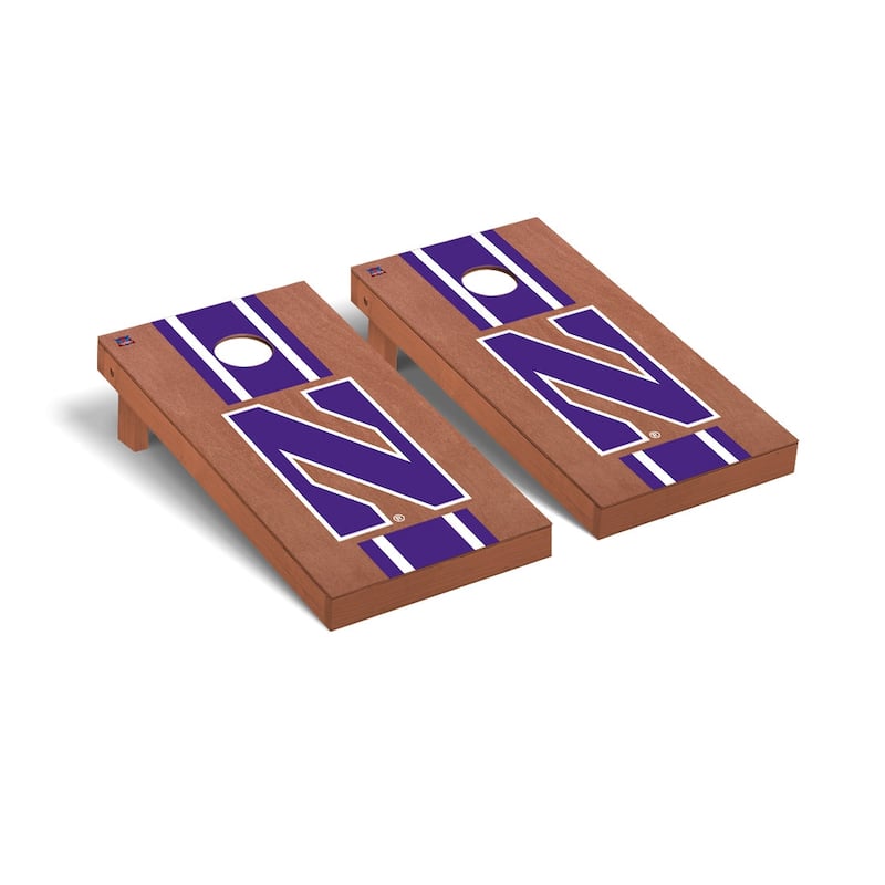Northwestern Wildcats Rosewood Cornhole Board Set