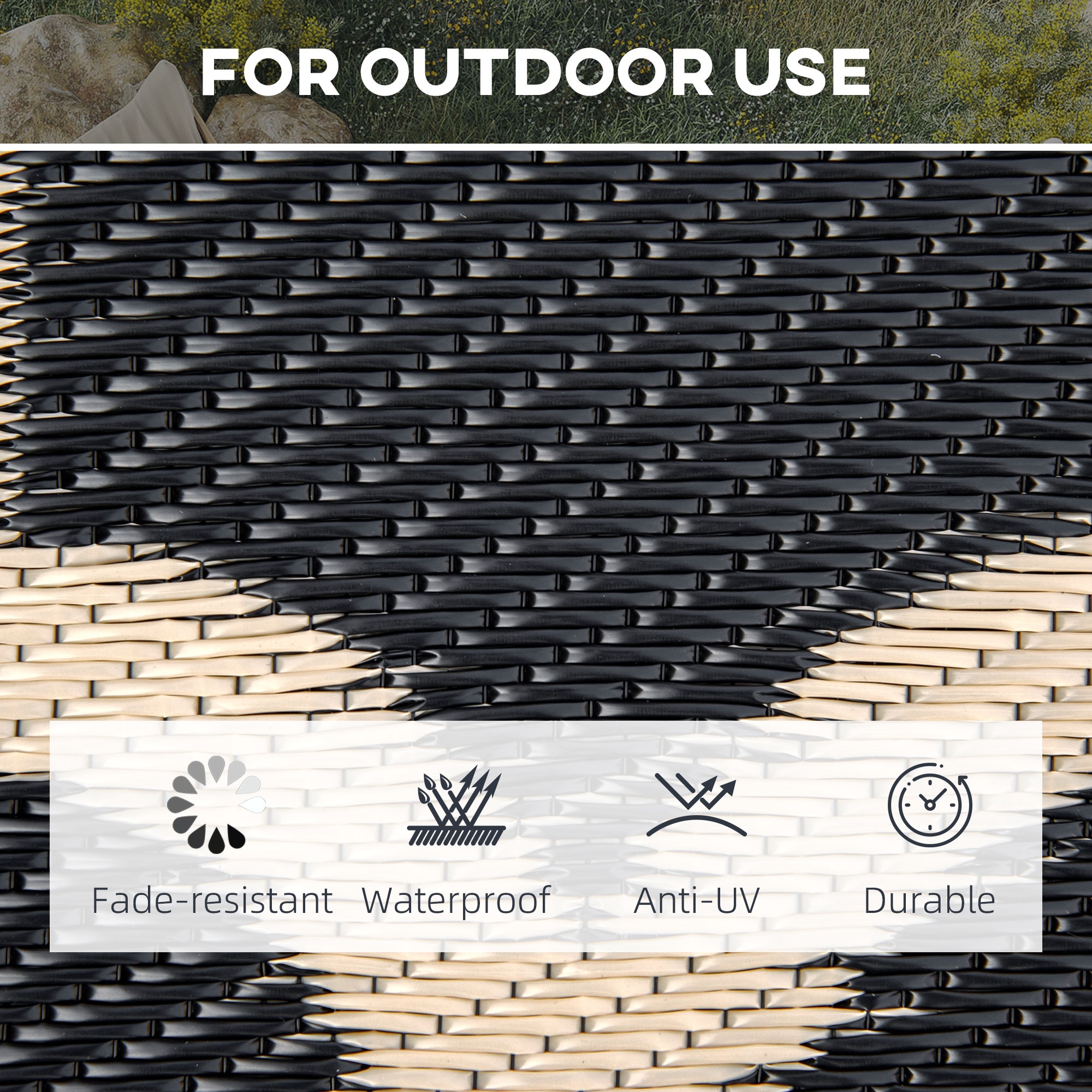 Variegated Waterproof Outdoor Rug for Patio - On Sale - Bed Bath & Beyond -  35361987