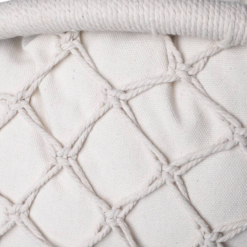 Cotton Macrame Hammock Chair with Cushion