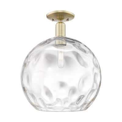 Innovations Lighting 716-1C-17-14 Athens Water Glass Semi-Flush Athens