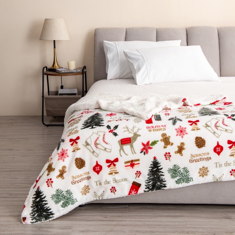 White Christmas Blankets and Throws Bed Bath Beyond