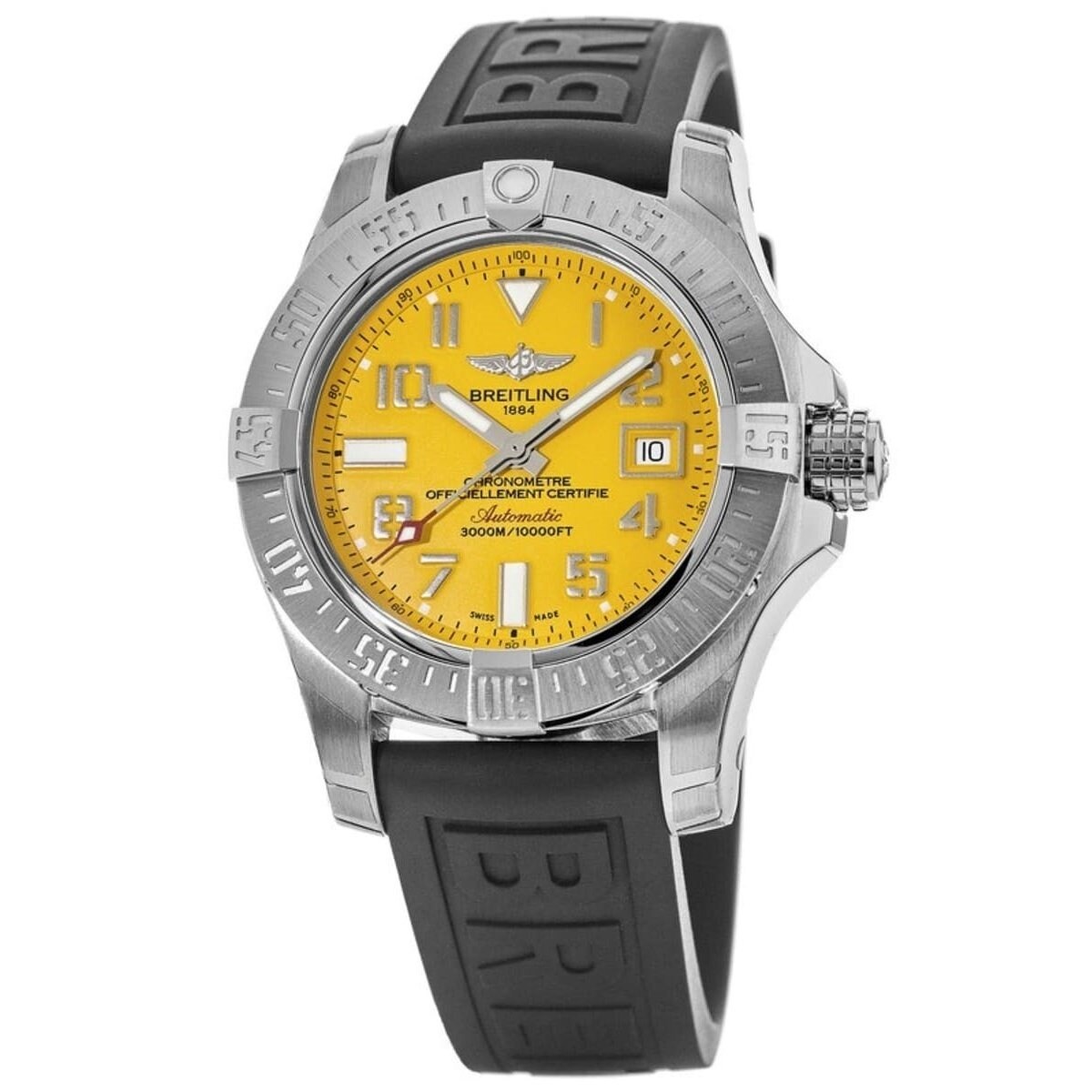 breitling avenger seawolf rubber strap