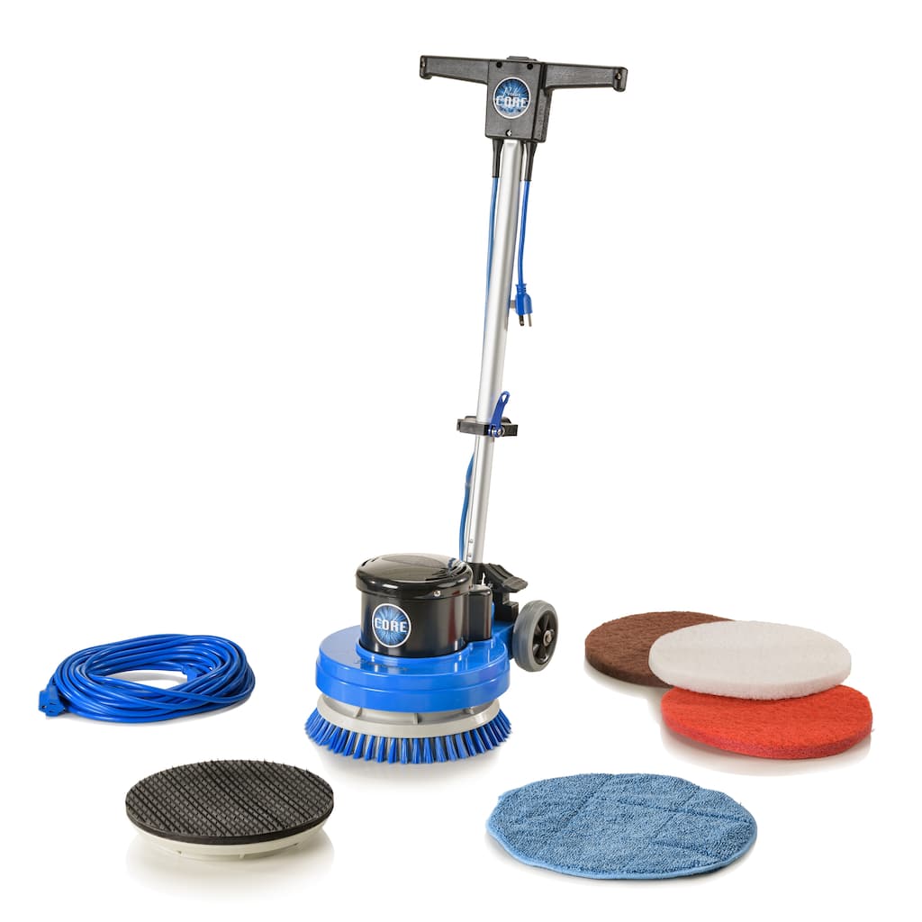 Prolux Core Heavy-Duty Commercial Floor Buffer & Scrubber LOADED - Blue - 13-inch cleaning path