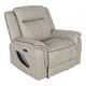 preview thumbnail 13 of 34, Furniture of America Arthon Fabric Power Recliner with LED Light and USB Port