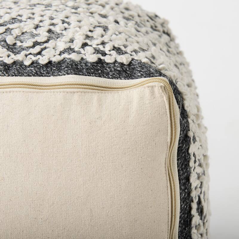 Farida Patterned Square Pouf
