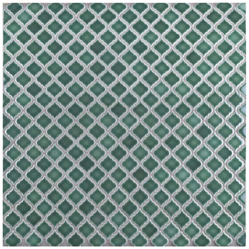 Merola Tile Hudson Tangier Emerald 12-3/8" x 12-3/8" Porcelain Floor and Wall Tile