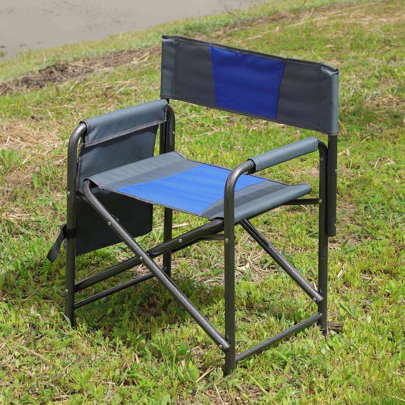Aluminum Folding Chair with Side Tray and Storage Bag for Fishing and Picnics