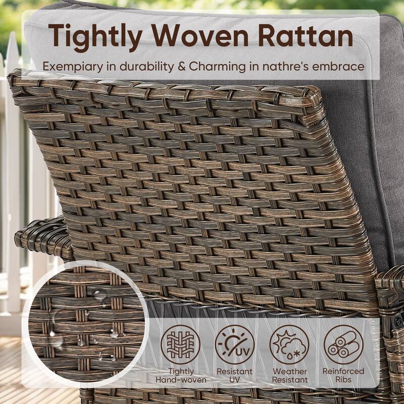 Gymojoy Patio Furniture Set with Professional Outdoor Cushions