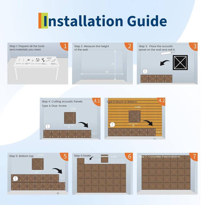23.6"X23.6" 3D Fluted Wood Slat Acoustic Soundproof Wall Panels for Noise Reduction